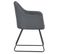 Fauteuil Design "blida" 87cm Gris et Noir