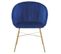 Chaise Design En Velours "kanye" 80cm Bleu