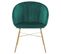 Chaise Design En Velours "kanye" 80cm Vert