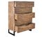 Commode 5 Tiroirs Design "bolta" 115cm Naturel