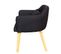 Fauteuil Scandinave En Tissu "nari" 70cm Noir