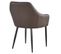 Lot De 2 Fauteuils Design "zoa" 88cm Beige et Marron