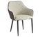 Lot De 2 Fauteuils Design "zoa" 88cm Beige et Marron