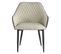 Lot De 2 Fauteuils Design "zoa" 88cm Beige et Marron