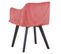 Fauteuil Scandinave En Velours "dandy" 76cm Rose