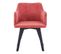 Fauteuil Scandinave En Velours "dandy" 76cm Rose