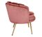 Fauteuil Arrondi En Velours "dabren" 80cm Rose