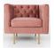 Fauteuil Design En Velours "natacha" 78cm Rose