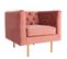 Fauteuil Design En Velours "natacha" 78cm Rose