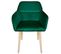 Fauteuil Scandinave Velours "mogal" 82cm Vert