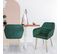 Fauteuil Scandinave Velours "mogal" 82cm Vert