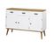 Buffet Scandinave 3 Tiroirs "kuito" 119cm Blanc