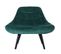 Fauteuil Scandinave En Velours "johan" 102cm Vert