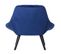 Fauteuil Scandinave En Velours "johan" 102cm Bleu