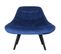 Fauteuil Scandinave En Velours "johan" 102cm Bleu