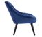 Fauteuil Scandinave En Velours "johan" 102cm Bleu