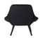 Fauteuil Scandinave En Velours "johan" 102cm Noir