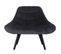 Fauteuil Scandinave En Velours "johan" 102cm Noir