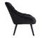 Fauteuil Scandinave En Velours "johan" 102cm Noir