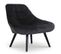 Fauteuil Scandinave En Velours "johan" 102cm Noir