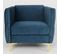 Fauteuil Design En Velours "suez" 83cm Bleu