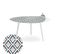 Table Basse 1 Cover "losanges" 90cm Blanc