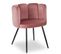 Lot De 2 Chaises Design Velours "agal" 75cm Rose