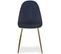 Lot De 4 Chaises En Velours "waynor" 87cm Noir