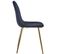 Lot De 4 Chaises En Velours "waynor" 87cm Noir