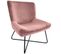 Fauteuil et Pouf En Velours "giergo" 93cm Rose