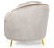 Fauteuil Design En Velours "brados" 96cm Taupe