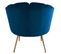 Fauteuil Arrondi En Velours "dabren" 80cm Bleu