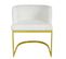 Chaise Design En Velours "noemy" 75cm Blanc