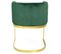 Chaise Design En Velours "noemy" 75cm Vert