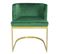 Chaise Design En Velours "noemy" 75cm Vert