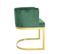 Chaise Design En Velours "noemy" 75cm Vert