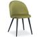 Lot De 2 Chaises Scandinaves Velours "morro" 78cm Kaki