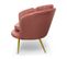 Canapé 3 Places En Velours "dabren" 185cm Rose