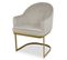 Fauteuil En Velours Design "everest" 71cm Taupe