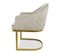 Fauteuil En Velours Design "everest" 71cm Taupe