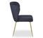 Lot De 2 Chaises Velours Design "elsa" 79cm Noir