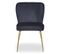 Lot De 2 Chaises Velours Design "elsa" 79cm Noir