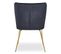 Lot De 2 Chaises Velours Design "elsa" 79cm Noir