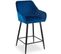 Lot De 2 Chaises De Bar Velours "onika" 105cm Bleu