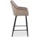 Lot De 2 Chaises De Bar Velours "onika" 105cm Taupe