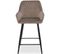 Lot De 2 Chaises De Bar Velours "onika" 105cm Taupe