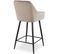 Lot De 2 Chaises De Bar Velours "onika" 105cm Taupe