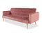 Canapé Convertible Velours "tybio" 175cm Rose