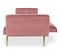 Canapé Convertible Velours "tybio" 175cm Rose