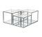 Table Basse Design "leny" 88cm Argent et Transparent